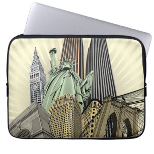 Capa Para Notebook Arquitectura da cidade estilizado super NYC