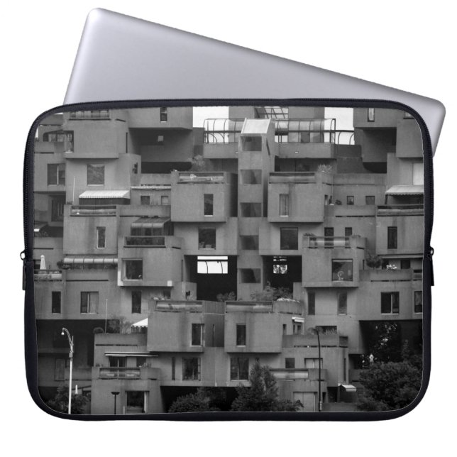 Capa Para Notebook Arquitetura em Preto e Branco  (Frente)