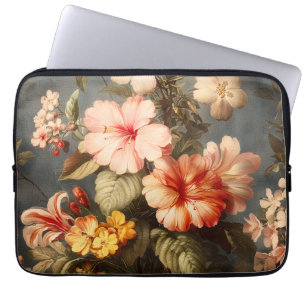 Capa Para Notebook Arranjo Floral Vintage Vibrante