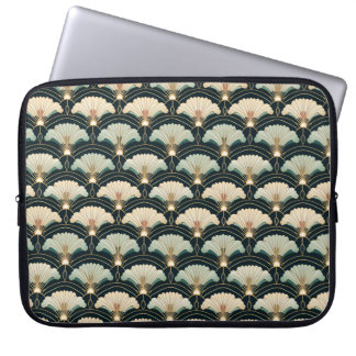 Capa Para Notebook Art Deco - Bolsa de laptop dos ventiladores Dourad