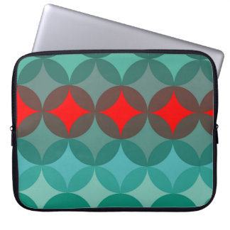 Capa Para Notebook art deco inspirou o teal e o abstrato vermelho