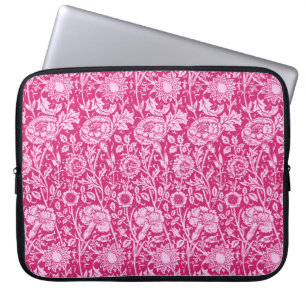 Capa Para Notebook Art Nouveau Carnação Damask, Fuchsia Rosa