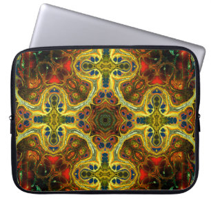 Capa Para Notebook art nouveau ornamental vintage em verde, y