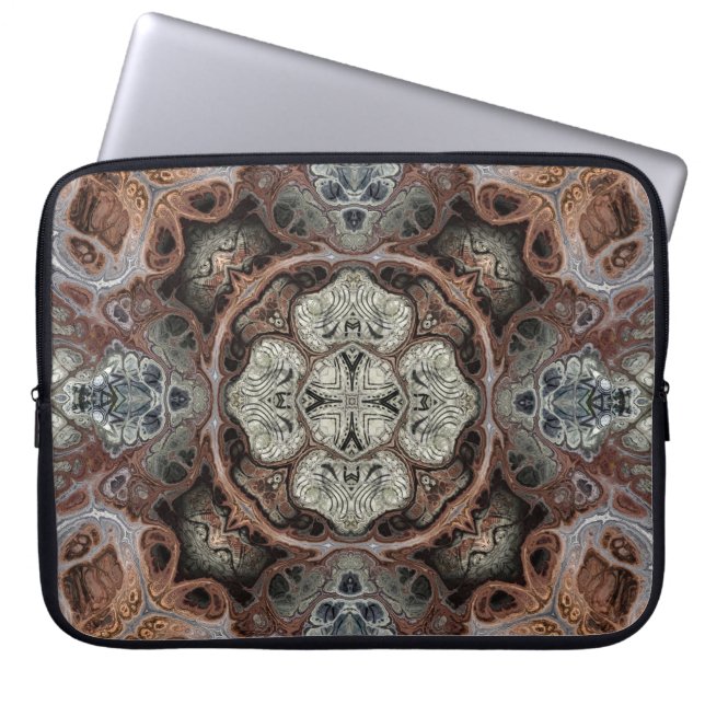 Capa Para Notebook Art nouveau - padrão geométrico de vinheta (Frente)