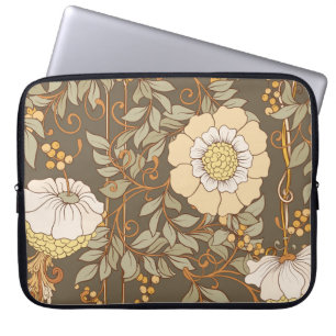 Capa Para Notebook Art Nouveau: Vintage Floral Decorativa.