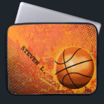 Capa Para Notebook Arte abstracta legal do basquetebol do Grunge<br><div class="desc">Ideias personalizadas dos presentes para jogadores de basquetebol ou fãs de basquetebol/fanáticos. Personalize-o por favor com seu próprio texto ou clique-o "personalizam-no" botão para ir à ferramenta de design onde você pode adicionar o texto, mudam a pia batismal, o tamanho do texto, a cor de texto, o posicionamento do texto...</div>
