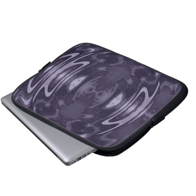 Capa Para Notebook Arte Abstrata de Padrão de Espelho Líquido Roxo (Frente Inferior)