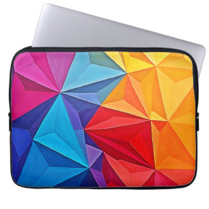 Capa Para Notebook Arte Abstrata de Prisma Geométrico Ousado