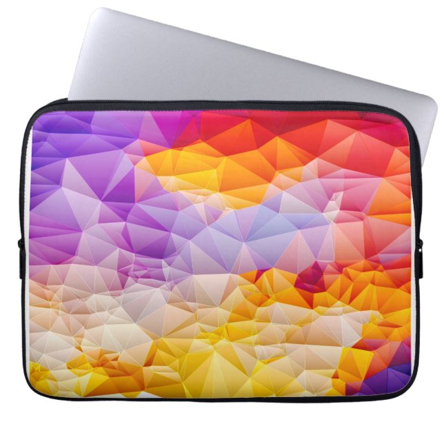 Capa Para Notebook Arte abstrata geométrica colorida para parede (Frente)