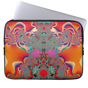 Capa Para Notebook Arte Abstrata Meditação Vermelha