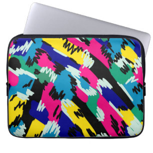 Capa Para Notebook Arte Abstrato a negrito em cores primárias