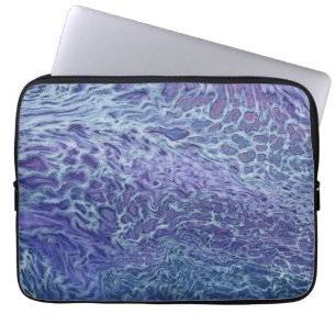Capa Para Notebook Arte Abstrato de Azul e Violeta