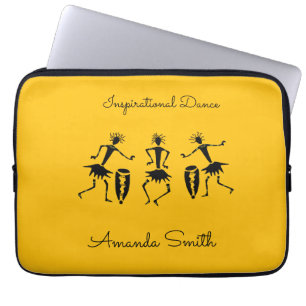 Capa Para Notebook Arte Africana, Nuvem Laranja Dança Inspiradora