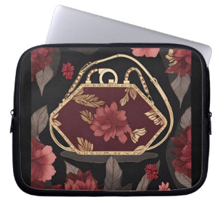 Capa Para Notebook Arte AI Dourada da Borgonha