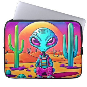 Capa Para Notebook Arte Alienígena Descontraída no Deserto