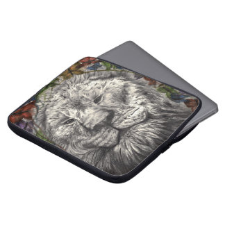 Capa Para Notebook Arte Animal Leão Borboleta Asa Sob as Minhas Asas