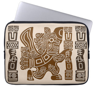 Capa Para Notebook Arte Antiga Tribal do Guerreiro de Águia Asteca