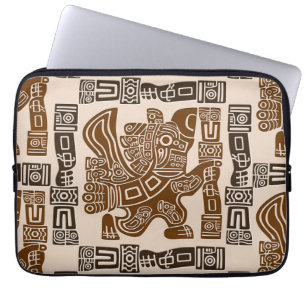 Capa Para Notebook Arte Antiga Tribal do Guerreiro de Águia Asteca