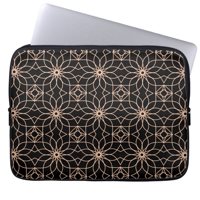 Capa Para Notebook Arte Árabe com Padrão Geométrico Islâmico (Frente)