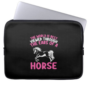 Capa Para Notebook Arte Cavalo O Mundo É Melhor Visto
