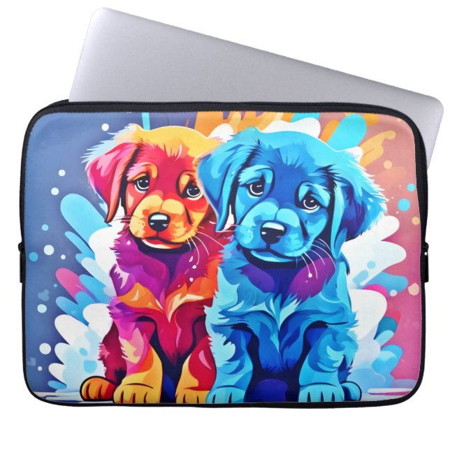 Capa Para Notebook Arte Colorida Par (Frente)