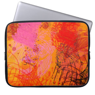 Capa Para Notebook Arte contemporânea. A mão fez arte. Textura colori