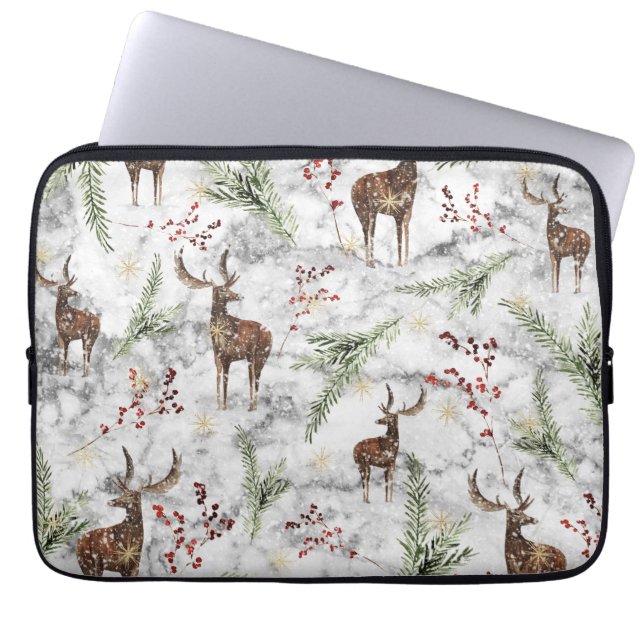 Capa Para Notebook Arte de Árvore de Natal (Frente)