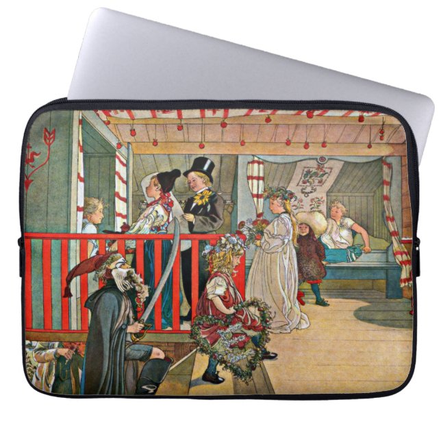 Capa Para Notebook Arte de Carl Larsson: Um Dia de Celebração (Frente)