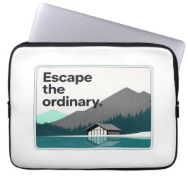Capa Para Notebook Arte de Citação de Aventura no Lago da Montanha