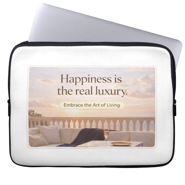 Capa Para Notebook Arte de Citação de Estilo de Vida Elegante (Frente)