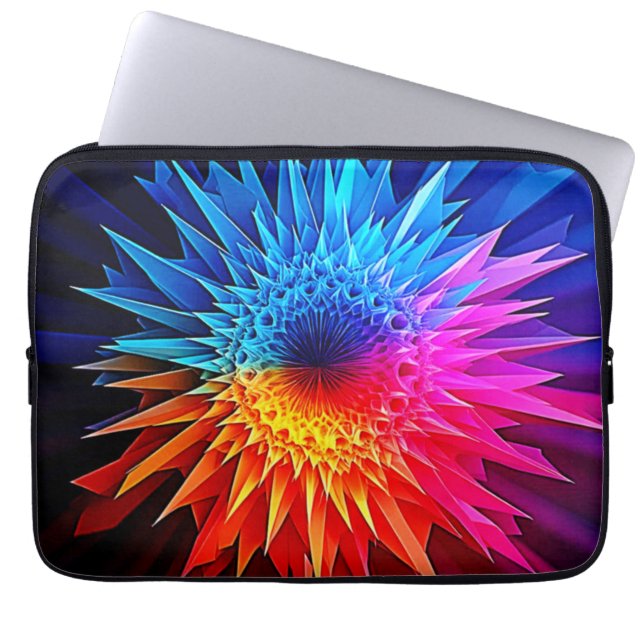 Capa Para Notebook Arte de Estrela Explosiva Fria e Quente e Espinhos (Frente)