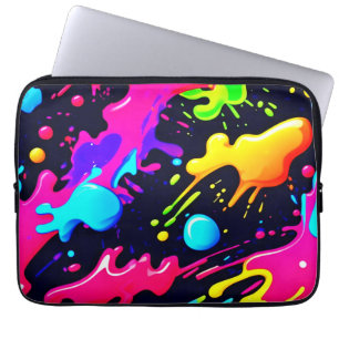 Capa Para Notebook Arte de Explosão de Cor Líquida Abstrata