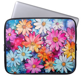 Capa Para Notebook Arte de Flor Vintage Colorida Fofa