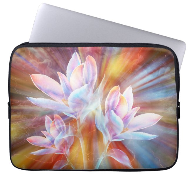 Capa Para Notebook Arte de flores modernas abstratas (Frente)