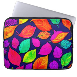 Capa Para Notebook Arte de folhas de outono coloridas