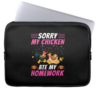 Capa Para Notebook Arte de Frango Meu Frango Comeu Minha Lição de Cas