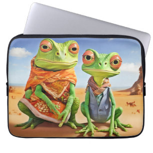 Capa Para Notebook Arte de Lagarto Família