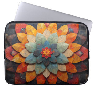 Capa Para Notebook Arte de Mandala Flor Texturizada