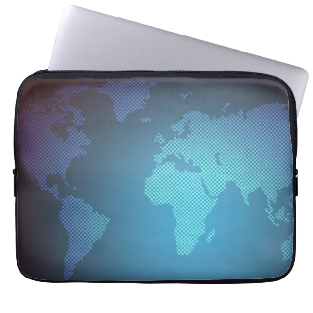 Capa Para Notebook Arte de Mapa Mundial Gradiente de Ponto Digital (Frente)