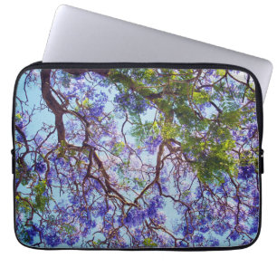 Capa Para Notebook Arte De Óleo De Árvore Roxo De Flor Jacaranda,