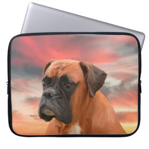 Capa Para Notebook Arte de pintura a óleo em aquarela de cachorro Box