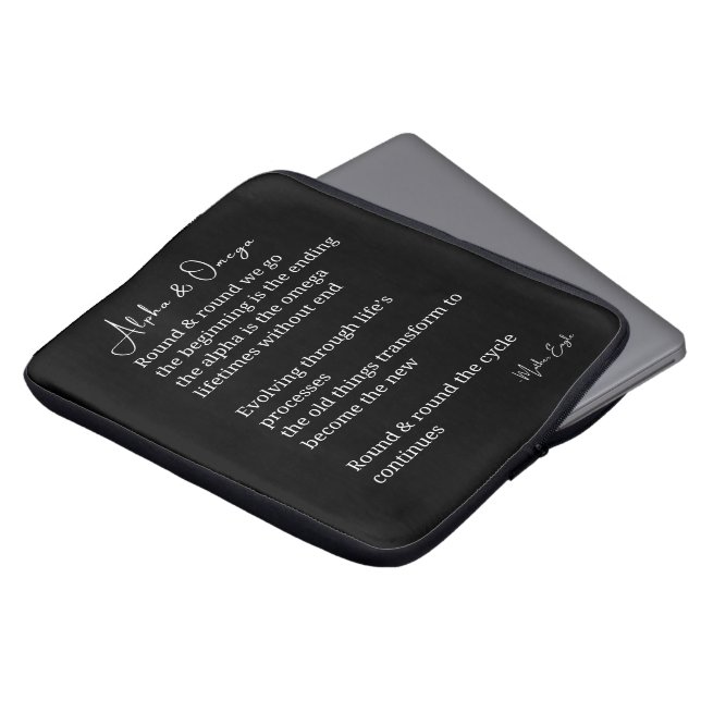 Capa Para Notebook Arte de poesia de poesia alfa e ômega instantânea (Frente Topo)