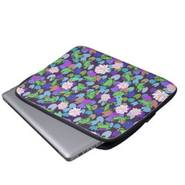 Capa Para Notebook Arte de rã fofa para crianças azul verde rosa roxo