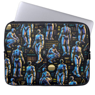 Capa Para Notebook Arte de Robô Humanoide Futurista   Android de Ficç