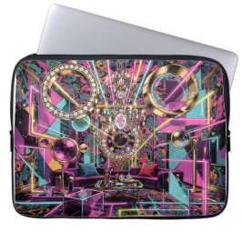 Capa Para Notebook Arte de Salão de Luxo Psicodélico Neon
