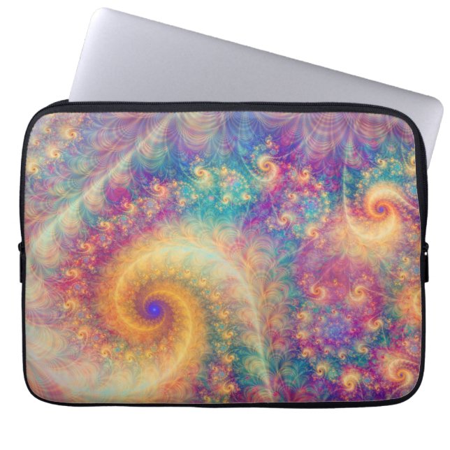 Capa Para Notebook Arte de Vórtice Fractal Abstrato Fantasia Capricho (Frente)