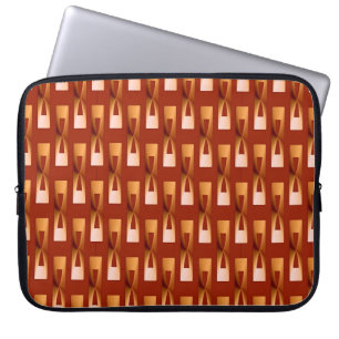 Capa Para Notebook Arte Deco Geométrica Metálica - Cobre e ferrugem
