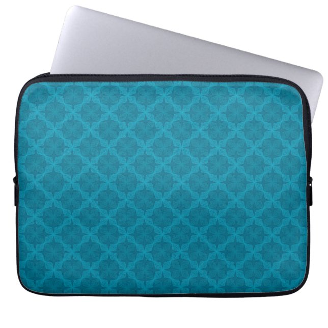 Capa Para Notebook Arte deco geométrico azul (Frente)