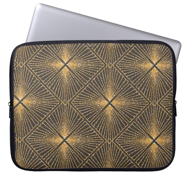 Capa Para Notebook Arte Deco Padrão Geométrico Sem Olhos. Elegante Wa (Frente)