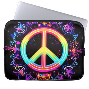 Capa Para Notebook Arte do Símbolo da Paz Arco-íris